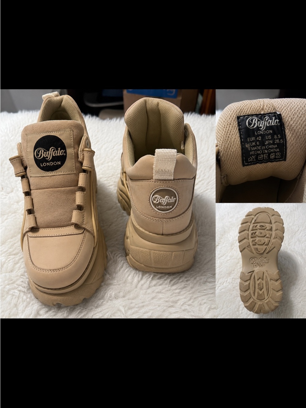 Buffalo David Bitton Women's Tan Platform Sneakers